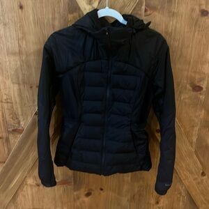 EUC Lululemon Down For It All jacket black size 8